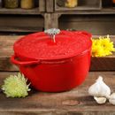The Pioneer Woman Timeless Beauty Enamel Cast Iron 5-Quart Dutch Oven Red Home