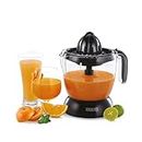 Usha iJuice Citrus Press Juicer 1L | 30 W Low Speed Crushing| Two size Cones for Different Size Fruits (Black)
