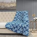Home Soft Things Hennessy Throw Blanket, 60" x 70", Ocean Depths