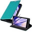 cadorabo Book Case works with Nokia Lumia 535 in PETROL TURQUOISE - with Magnetic Closure, Stand Function and Card Slot - Wallet Etui Cover Pouch PU Leather Flip