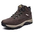 CC-Los Men's Waterproof Hiking Boots Lightweight & All Day Comfort Brown Size 9-9.5 Wide