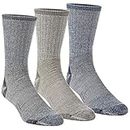 Omni-Wool Merino Wool Medium Hiker (3-Pack) (Navy, Charcoal, Taupe, Large)