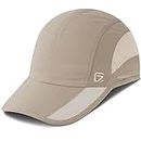 GADIEMKENSD Quick Dry Sports Hat Lightweight Breathable Soft Outdoor Run cap Khaki