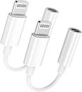 (Apple MFi Certified) Lightning to 3.5 mm Headphone Jack Adapter, 1 Pack Earphone Audio Jack Aux, iPhone Dongle Cable Compatible with iPhone 13/12/11 Pro/XR/XS Max/X/8/7 Support All iOS& Music Control
