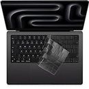 MasiBloom Tastaturabdeckung für MacBook Pro 14 Zoll / 16 Zoll M3 Pro/Max Chip 2023 Modell A2918 A2992 A2991 Tastatur Schutz Zubehör (Thermoplastische Polyurethane)