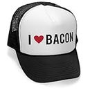 I HEART BACON - pork lover bbq barbecue meat party Mesh Trucker Cap Hat, Black