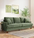 Comfy Corduroy Sofa 3 Seater Modern Couch Love Seat Settee Room Apartment