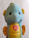Fisher-Price Soothe And Glow Seahorse Interactive Soft Baby Plush Blue