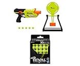 NERF Rival Mercury XIX-500 Edge Series Blaster with Target and 5 Rounds Bundle Rival 30 Round Edge Series Official Refill Pack