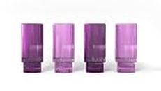 Ruston Goods LLC Ribbed Glassware (5.5” x 2.8”, Capacity 8 Oz) - Purple Ribbed Drinking Glasses - Dishwasher Safe Art Deco Glassware - Stackable Ribbed Glasses - Vintage Glassware