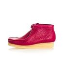 Clarks Womens Wallabee Boot. Berry Leather (26173235) UK-4