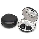 Muf Twinkle Portable Contact Lens Case,Contact Lens Travel Kit with Mirror,Container,Tweezer,Contact Lens Solution Bottle,Shining Contact Case Travel Outdoors Daily Use,Black Sparkles