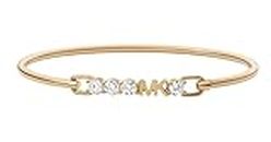 Michael Kors MKJ7316710 Gold Tone Crystal MK Logo Stainless Steel Women's Bangle Bracelet