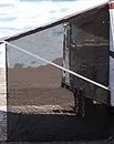 Tentproinc RV Awning Side Sun Shade Net 9'×7' Black Complete Kits Drop Motorhome Trailer Sideblocker Screen Retractable Tarp Mesh Canopy Shelter - 3 years Guarantee Limited