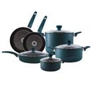 10 Piece Non Stick Aluminum Cookware Set by Taste of Home in Sea Green