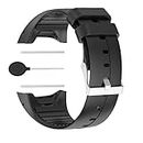 HUABAO Watch Strap Compatible with Polar M400,Adjustable Silicone Sports Strap Replacement Band for Polar M400 Smart Watch (Black)