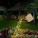 QOCNAM Solar Watering Can with Lights, Retro Metal Hanging Solar Lantern with String Lights, Solar Lanterns Outdoor Waterproof Garden Decor, Star Art Lamp Decorative for Walkway Backyard Patio Lawn