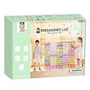 MEGAGONTILES 120PCS Magnetic Tiles | STEM AUTHENTICATED |Magnetic Blocks | Star Magnetic Tiles | Magnetic Building Blocks| Toddler Boys Girls 3-10 Year Old | Idea Books & Storage Bag