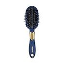 Conair Velvet Touch hairbrush - Travel Hair brush- Detangling hair brush - Ideal for all hair types - Oval Cushion - Soft Touch Handle - Colors at random - 1 Count