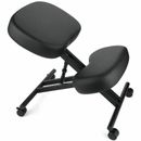 Silla de rodilla taburete de rodilla silla de oficina altura ajustable metal silla de ordenador negro NUEVO