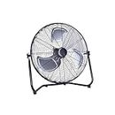 Amazon Basics 20-Inch High-Velocity Industrial Fan with 3 Speeds, Durable Metal Construction and Aluminum Blades,Ideal for Industrial & Commercial Spaces, 30 Watts, Black, 9.45"D x 23.43"W x 23.82"H
