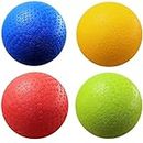 AppleRound 8.5-inch Dodgeball Playground Balls, Pack of 4 Balls with 1 Pump, Official Size for Dodge Ball, Handball, Camps and Schools (Multicolor)