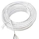 SIA TECHNOLOGY CCTV Camera Cable Coil Works with All Brand Cameras 60m (White)