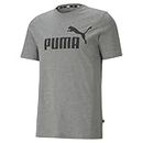 PUMA Herren Ess Logo Tee T shirt, Medium Gray Heather, XXL EU