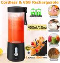 450ml Electric Juice Blender Cup，150W Portable Mixer Smoothie Juicer for Travel