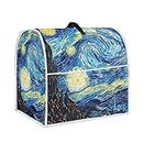 Goronwyfloyd Appliance Dust Cover with Van Gogh Starry Sky Kitchen Stand Mixer Dustproof Cover with Side Pocket and Top Handle Compatible for 4.5-5 Qt Mixer, Toasters, Air Fryer