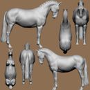 Modelo de caballo de resina tamaño breyer - resina - sin pintar - elige tu talla