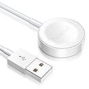 Talabat Fast Magnetic Wireless Watch Charging Cable Compatible I Watch Smart charger iWatch Series Ultra/8/7/6/Se/Se2/5/4/3/2/1-[3.3Ft/1M] (White)