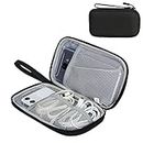 FYY Electronic Organizer, Travel Cable Organizer Bag Pouch Electronic Accessories Carry Case Portable Waterproof All-in-One Storage Bag for Cable, Cord, Charger, Phone, Earphone - Small Black
