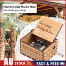 Wooden Elegant Music Box Manual Graduation Music Box for Friends Kids Boys Girls