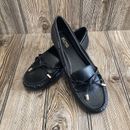 NEW Michael Kors Loafers Womens 7.5 M Black Flats Shoes Slip On Leather Casual