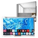Soulaca 24 inches Bathroom TV Waterproof Mirror with TV Built in WiFi Bluetooth Alexa Smart LED 1080P Television 2023