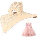 20Pcs Wooden Kids Hangers 9 inch Smooth Toddler Wooden Hangers Cute Bear Baby Nursery Closet Hangers Reusable Newborn Hangers for Baby Toddler Kids Clothes Pants