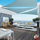 HIPPO Shade Sail 6MTX6MTX6MT 230 GSM Sun Shade 95% UV Block for Canopy Cover, Outdoor Patio, Garden, Pergola, Balcony Tent (Country-Blue, Customized, Pack of 1)