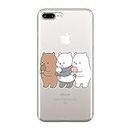 YANTALHKBHDAU Phone Case for Apple iPhone 6 S 6S 7 8 X XR XS Max Soft Silicone Cute We Bare Bears Back Cover for iPhone 6 S 6S 7 8 Plus Case (Color : A-No.7, Size : for iPhone Xs Max)