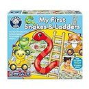 Orchard Toys My First Snakes & Ladders Game for Kids - Large Toddler Games w/ Giant Colourful 3D Playing Pieces - Children's and Kids Board Games Age 3-6 Years - For 2-4 Players