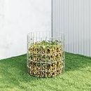 Home & Garden - Compostatore per compostaggio da giardino, 50 x 50 cm, in acciaio zincato