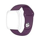 CellFAther® Silicone Sport Strap Compatible for Fitbit Versa/Versa Lite/Versa 2/Versa SE Water Proof Fitness Straps for Women Men (Watch Not Included) (Purple)