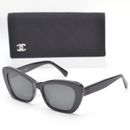 Gafas de sol Chanel CH 5481-H para mujer marco negro perlas negras y logotipo CC