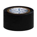 VCR Black Duct Tape - 18 Meters in Length 48mm / 2" Width - 1 Roll Per Pack - Strong Book Binding Tape - Waterproof Heavy Duty Duct Tape