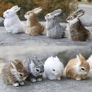 Ornamenti natalizi realistici realistici in pelliccia sintetica coniglio animale coniglio giocattoli regali