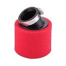 WOOSTAR 48mm Foam Air Filter Cleaner Bent Neck Tube Replacement for 250cc ATV 4 Wheeler Quad Scooter Dirt Pit Bike Moped Red