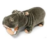 ICE KING BEAR Realistic Hippo Stuffed Animal Plush Soft Toy, LifeLike Hippopotamus, 14 Inches Length