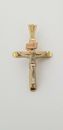 14k Tri Color Crucifix Cross Pendant Good For Male Female Children 28 X 15 mm