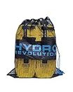 AquaLogix Mesh Cinch Bag - Rubberized Mesh and Durable Nylon - Exterior Zippered Pocket and Bottle Holder