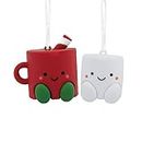 Hallmark Better Together Hot Cocoa and Marshmallow Magnetic Christmas Ornaments,Plastic, Set of 2 (0001HGO3027)